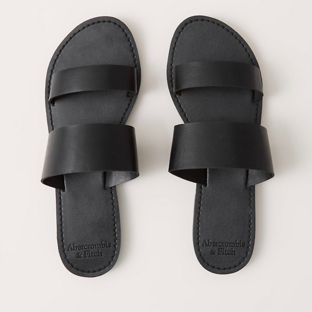 ABercrombie and Fitch black sandals
